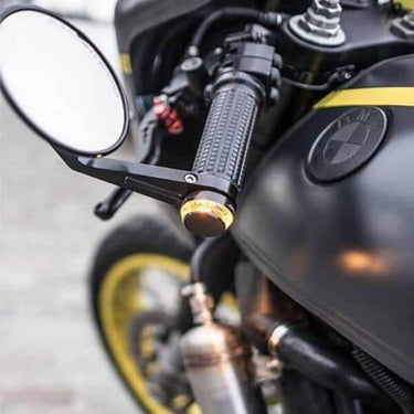 Rétroviseur embout de guidon avec clignotant bmw café racer| moto-scrambler